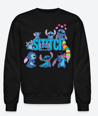 Stitch Girl's Classic Sweatshirt, Disney Lilo Simply Stitch Sweatshirt, Cute Stitch Design Sweatshirt,Lilo & Stitch - Ohana Top, Stitch Lover