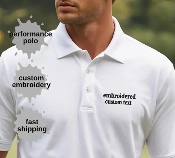 Custom Embroidered Dry Fit Polo Shirt, Business Logo, Company Uniform Shirt