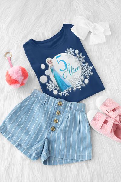 Frozen Elsa Birthday Shirt,Snow,Frozen Shirts,Elsa Shirt, 4th Birthday Shirt,5th, 6th, 7th Queen Elsa Princess Birthday Shirt,Gift for Princess Lover