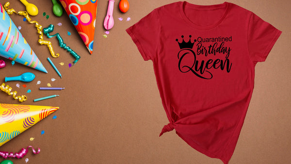 quarantined,Queen,Quarantined Queen Birthday, Shirt Women, Gift for her, custom birthday, Friends Birthday, birthday queen shirt