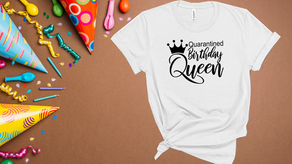 quarantined,Queen,Quarantined Queen Birthday, Shirt Women, Gift for her, custom birthday, Friends Birthday, birthday queen shirt