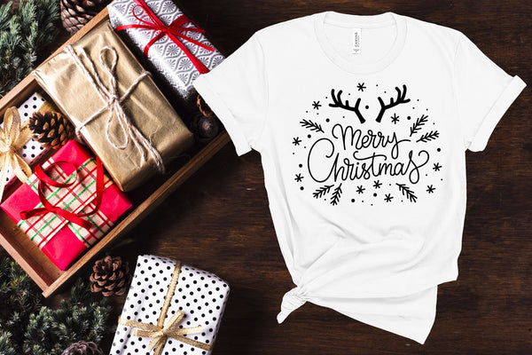 Merry Christmas & Happy New Year, Women Shirt, Christmas, Merry Christmas, Santa Christmas, Christmas Party Tee, Reindeer Shirt, Santa Shirt