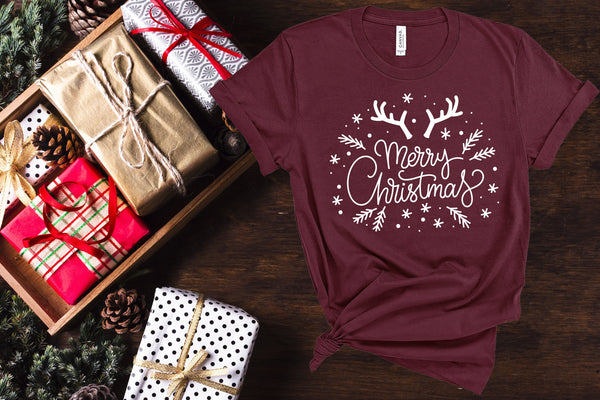 Merry Christmas & Happy New Year, Women Shirt, Christmas, Merry Christmas, Santa Christmas, Christmas Party Tee, Reindeer Shirt, Santa Shirt