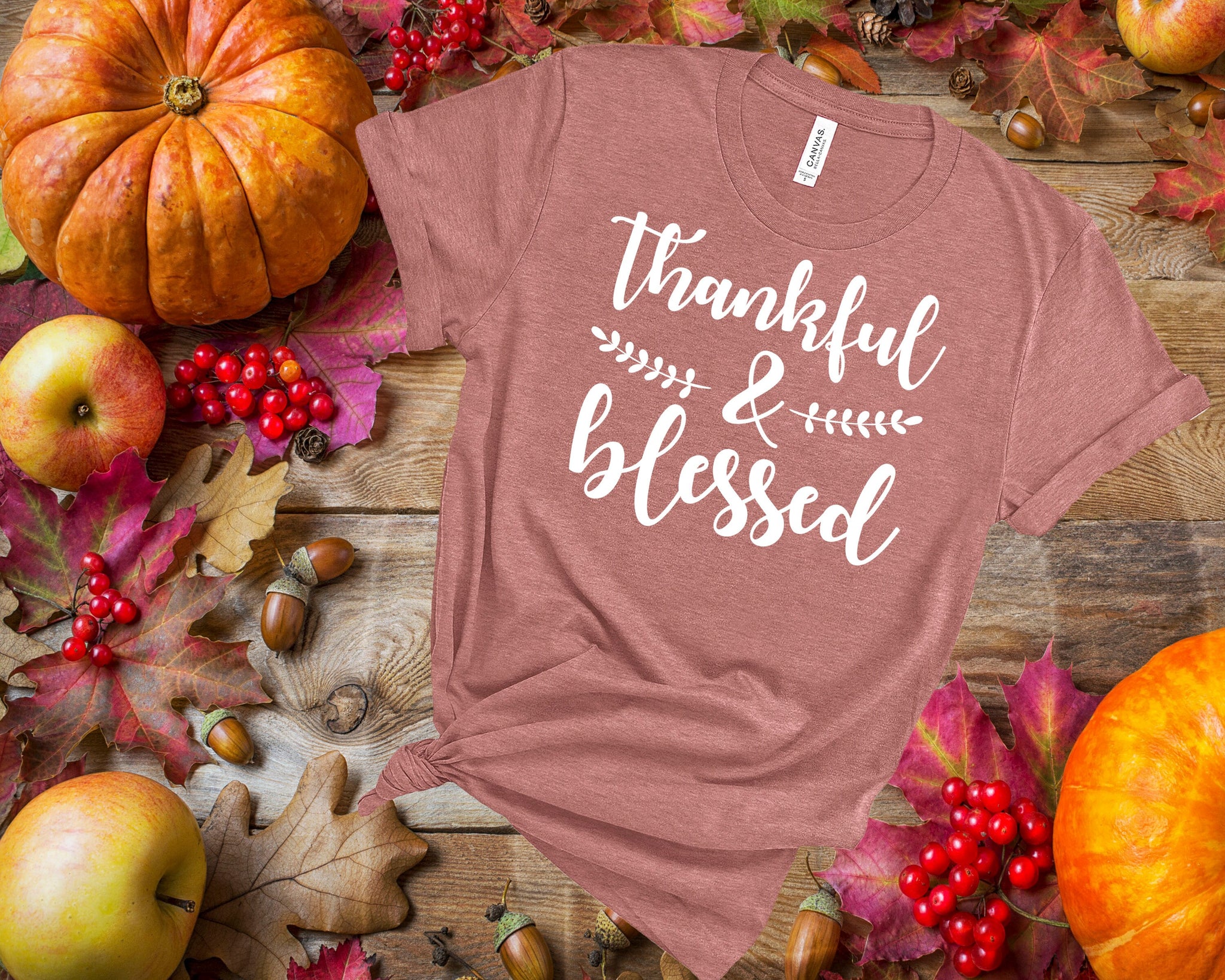 Thankful Blessed Shirt, Unisex Shirt,Fall T-Shirt, Thanksgiving Shirt, Fall Tshirt, Christmas Shirt, Thanksgiving Tee