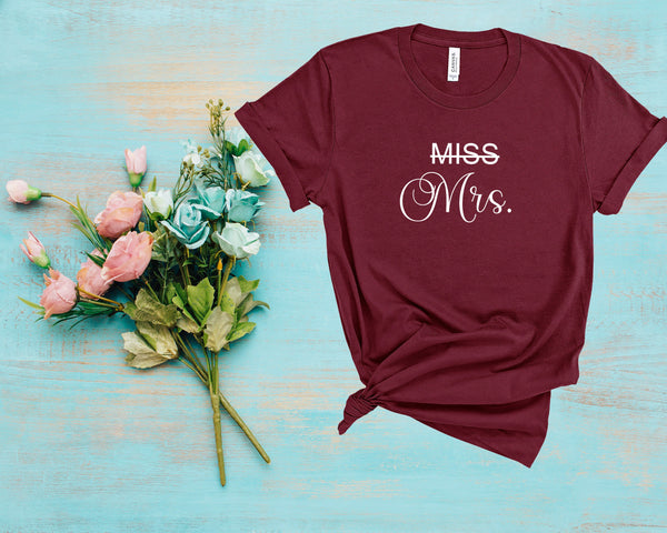 Miss to Mrs shirt, Bride shirt, Bachelorette shirts, Just married shirt, Honeymoon shirt, Wedding party shirt, Bridal Shirt, Bride Gift Tee
