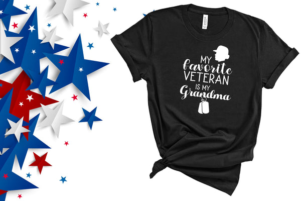 My Favorite Veteran is my Grandma, Marine Sister, Veteran's Day Shirt, Military Shirt, Boot Camp Graduation, Army, Navy, Marines Veteran