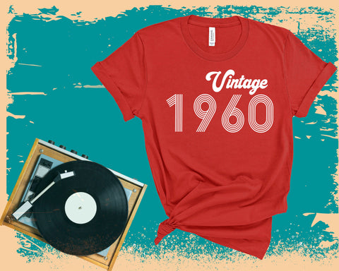 Vintage 1960 tshirt, Birthday Shirt, Birthday Party, Birthday Gift, Birthday Shirt, 60th birthday shirt