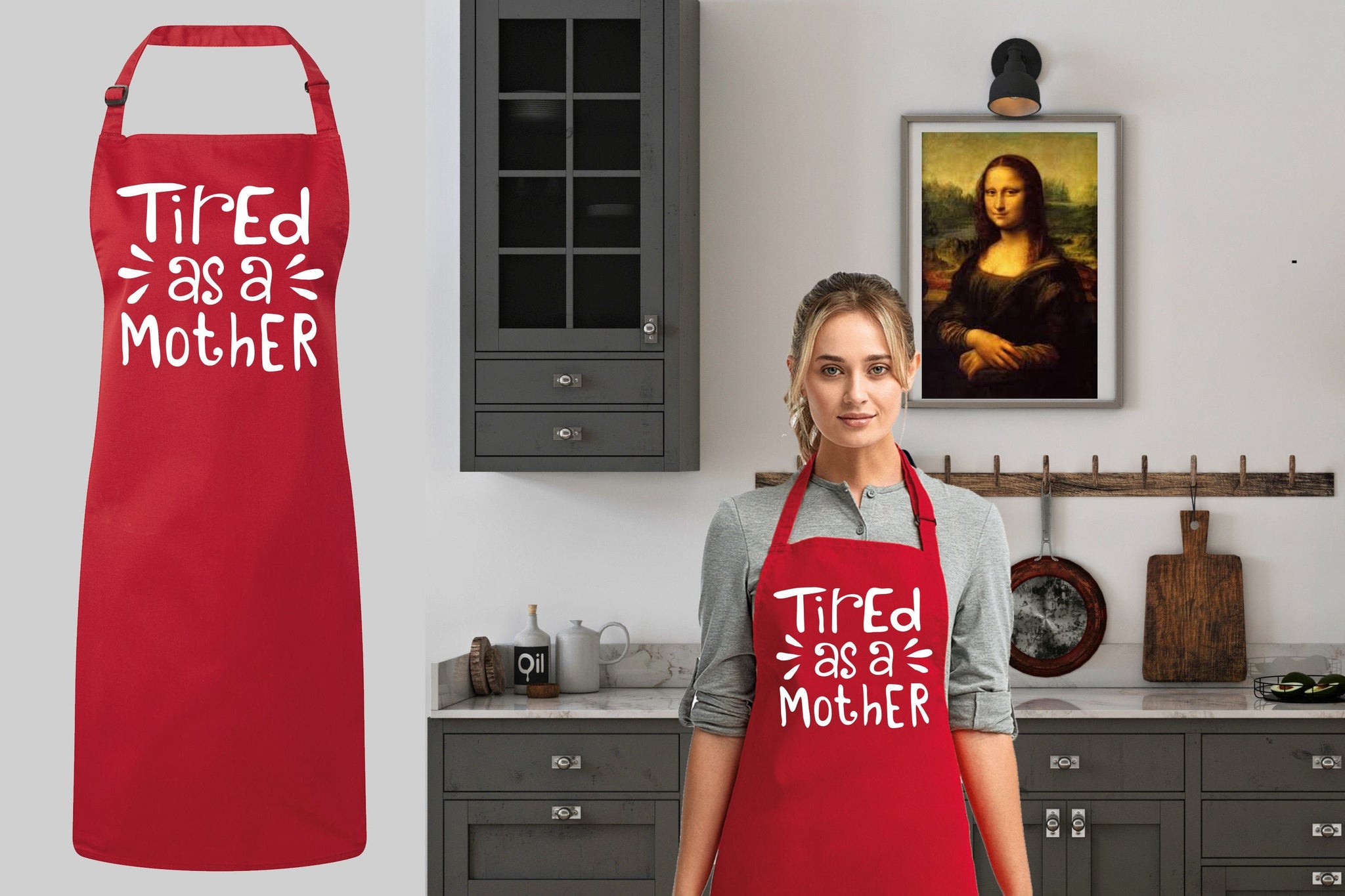 Tired as a Mother Apron, Bakery Apron, Mother's Day Apron, best gift A –  Erkfashion