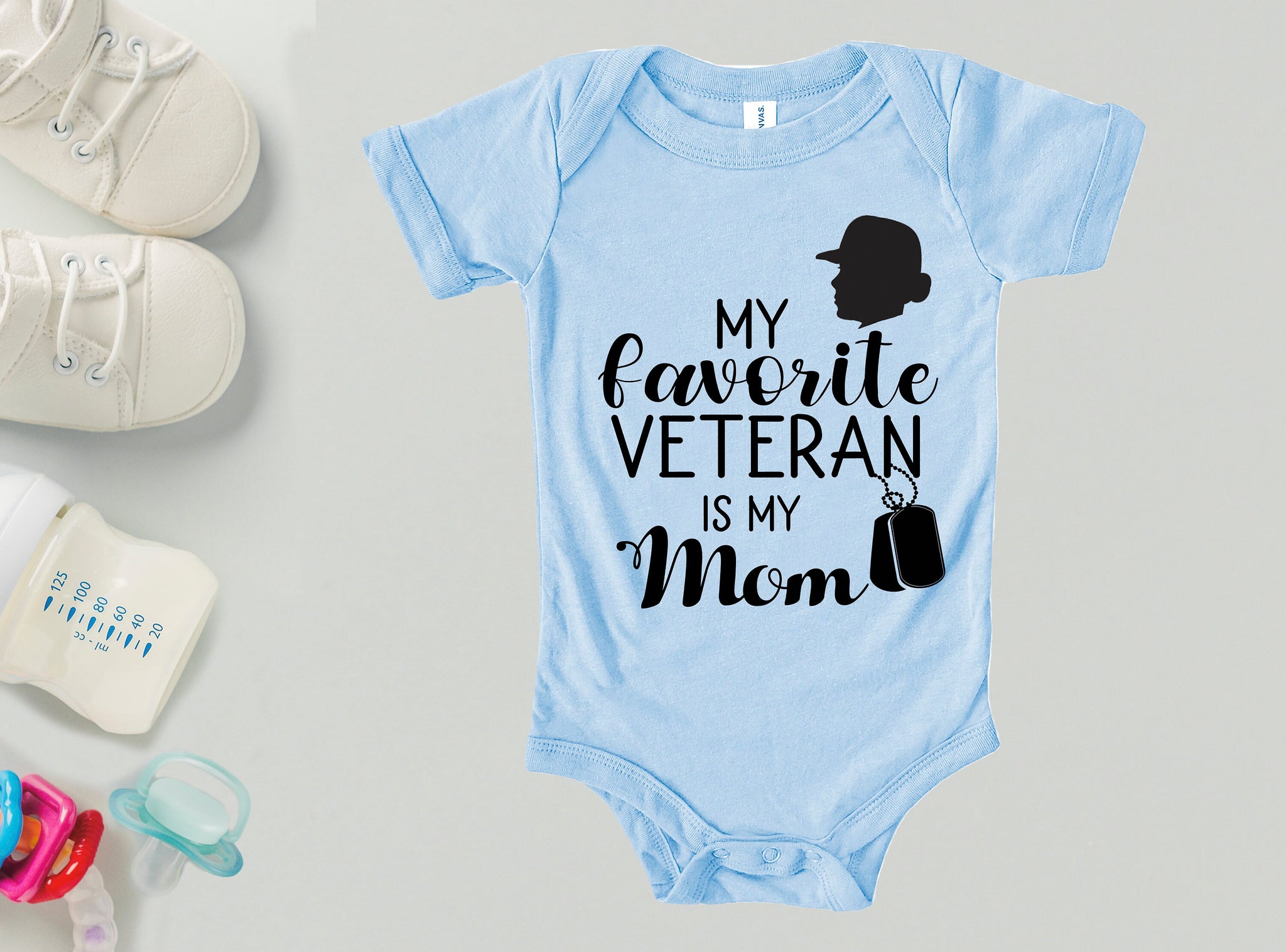 My Favorite Veteran is my Dad, Marine Sister, Veteran's Day onesie, Military onesie, Boot Camp Graduation, Army, Navy, Marines Veteran