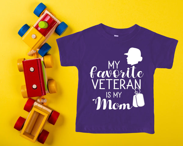 My Favorite Veteran is my Mom, Marine Sister, Veteran's Day onesie, Military onesie, Mother's Day Gift, Army, Navy, Marines Veteran