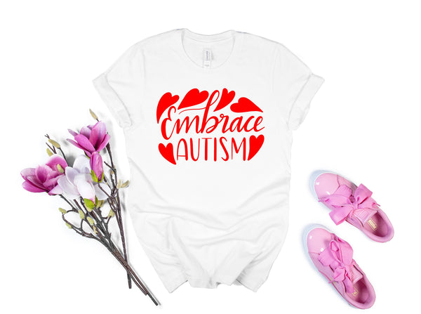 Embrace Autism, Autism Acceptance Shirt, Love Needs No Words Autism Awareness, Gift for mom, best mom ever, Personalized Shirt