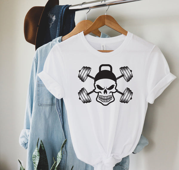 Workout Shirts, Workout Clothes, Fitness Shirt, Muscle Shirt,Trendy Tops,Best Gift, Best Quality, Fast Shipping, Gym Shirt, Skull Shirt