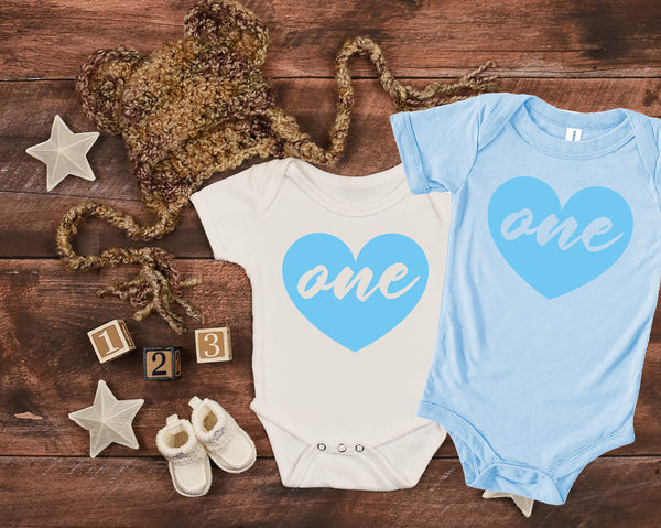 One Bodysuit, First birthday Baby Bodysuit, one Onesie,  One Baby onesies , 1st baby bodysuit, first gift, quality bodysuit