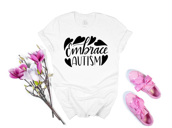Embrace Autism, Autism Acceptance Shirt, Love Needs No Words Autism Awareness, Gift for mom, best mom ever, Personalized Shirt
