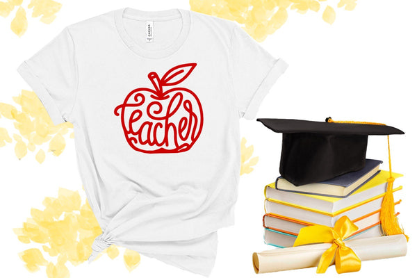 Apple Teacher Shirt,Teacher Teaching, Kindergarten Teacher Tee, gift for teacher, Teacher Gift Ideas, Teacher Gift, Cute Shirt, quality gift