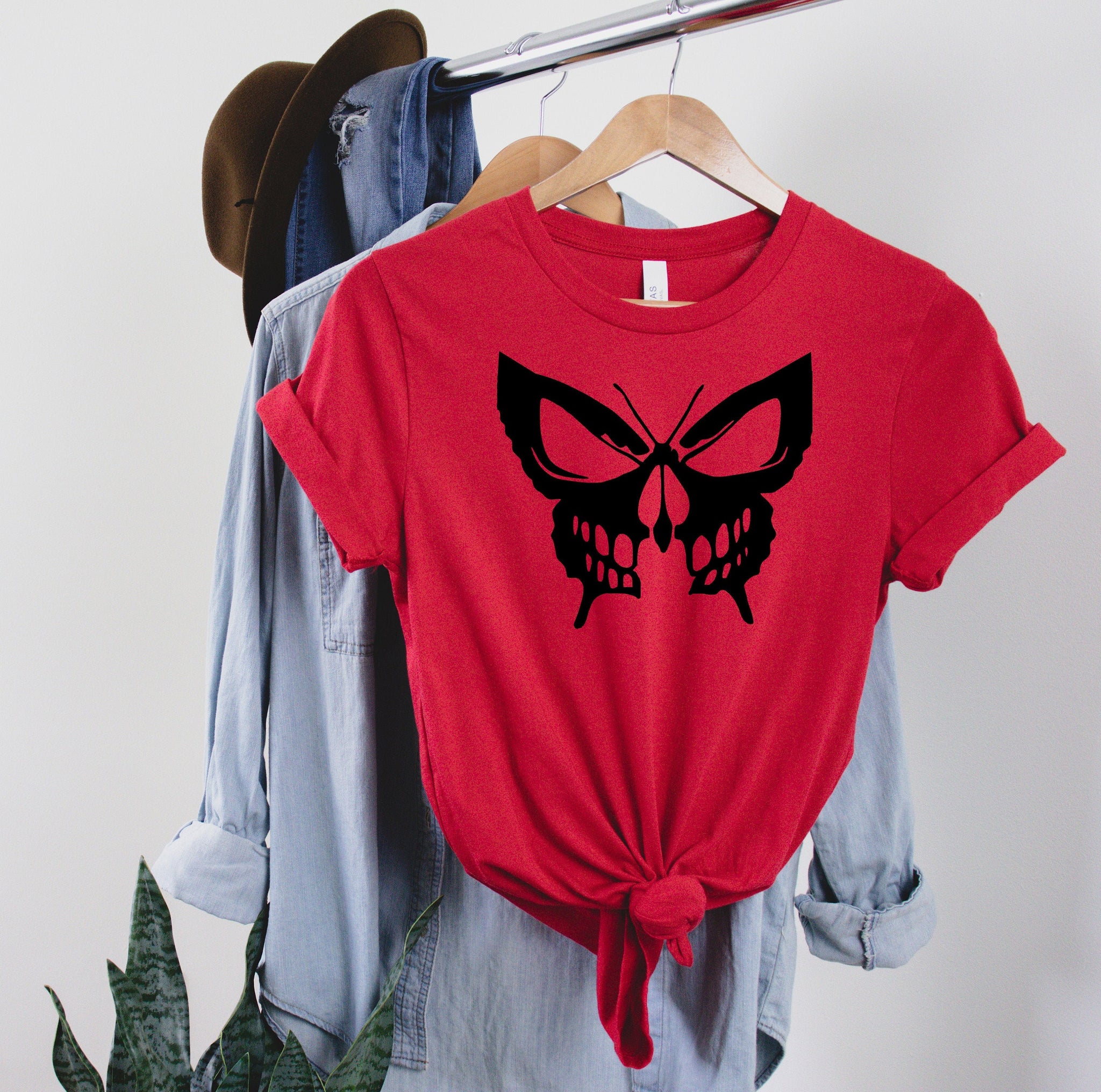 Skull Butterfly Shirt, Cool TShirt, Halloween Shirt, Gift for Halloween, Cute Tshirt, Inspirational Tee, Unisex Shirt, Best Quality