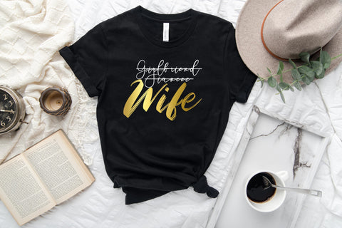 Girlfriend Fiancee Wife Shirt, Just Married Shirt, Wifey Shirt, Fiance, Honeymoon Shirt, Christmas Gift for Wife, Cotton Anniversary, 2nd