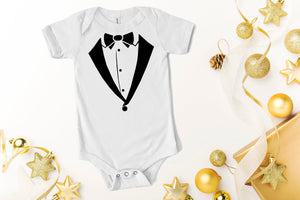 Tuxedo Bodysuit,Tuxedo Onesie,  Tuxedo Baby Outfit,Tuxedo Romper,Party Bodysuit,Trendy Baby Onesie,Tuxedo Outfit for Baby,Gift for Christmas