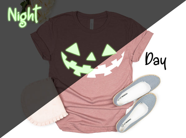 Reflective Pumpkin Head Shirt, Glow In the Dark Shirt, Special Design Shirt, Night Shirt, Halloween Shirt, Halloween Costume