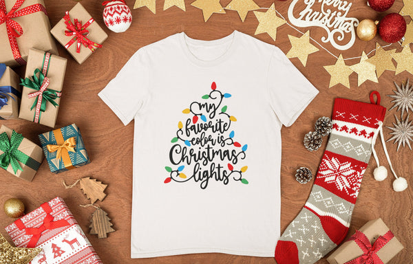 Christmas Shirt, My favorite Color is Christmas Lights, Christmas Shirt, Christmas T-shirt, Christmas Lights Shirt, Cute Christmas Shirt