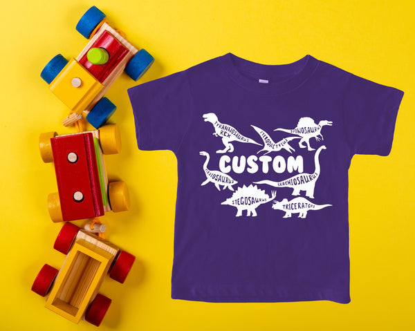 Personalized Dinosaur Custom Shirts, Family Matching, Dinosaur Lover Kids Shirt