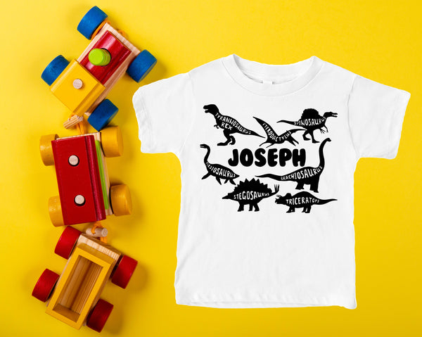 Personalized Dinosaur Custom Shirts, Family Matching, Dinosaur Lover Kids Shirt