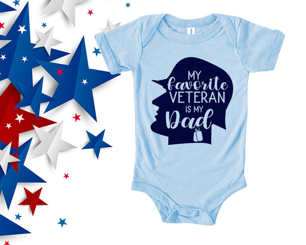 My Favorite Veteran is my Mom, Dad, Marine Sister, Veteran's Day onesie, Military onesie, Boot Camp Graduation, Army, Navy, Marines Veteran